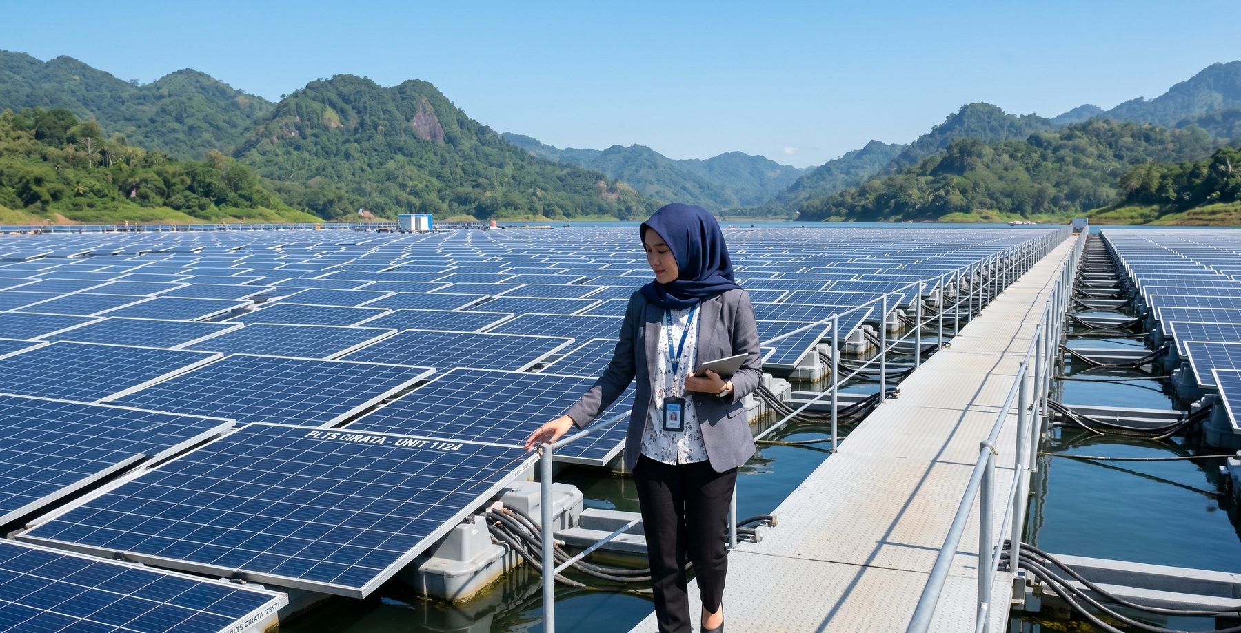 Floating solar farm in Indonesia, clean energy investment advisory